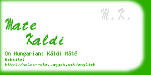 mate kaldi business card